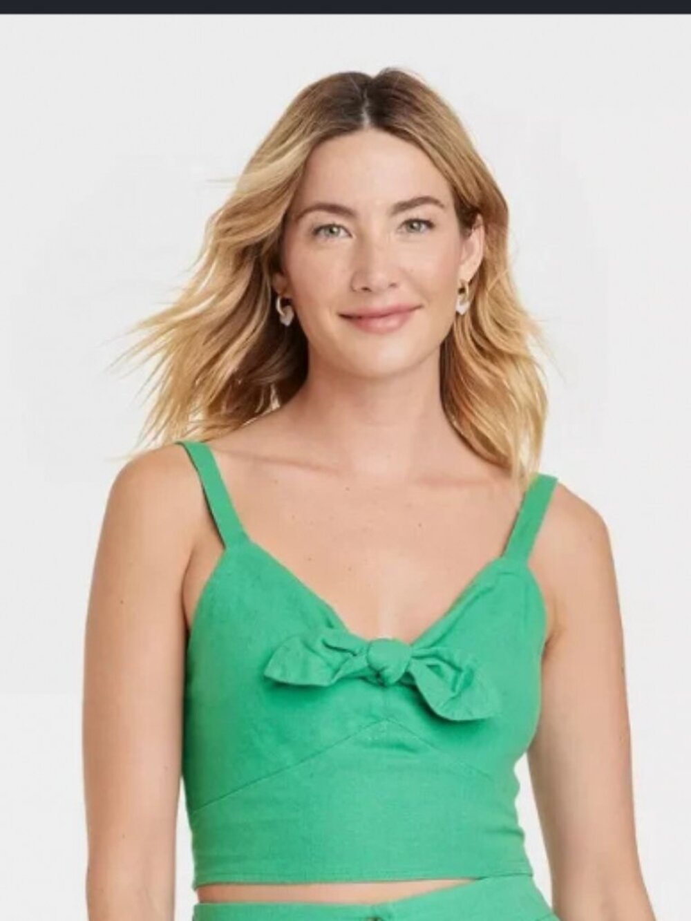 Universal Thread Green Tie Front Tank top